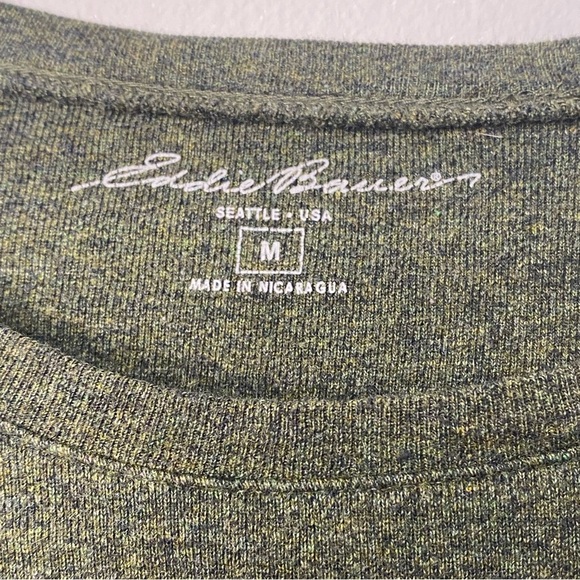 Eddie Bauer Olive Green Long Sleeve Crewneck Tee (Size M) - Picture 3 of 3